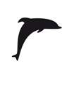 Eulenspiegel Selbstklebe-Schablone Delphin