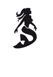 Eulenspiegel Selbstklebe-Schablone Meerjungfrau
