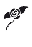 Eulenspiegel Selbstklebe-Schablone Rose