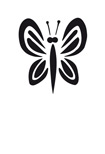 Eulenspiegel Selbstklebe-Schablone Schmetterling